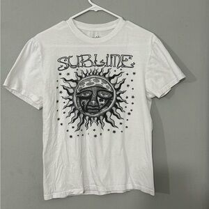 Sublime Sun Face Graphic Band Tee Shirt Size S White Short Sleeve Cotton Unisex